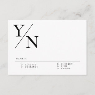 Tarjeta RSVP moderna y mínima