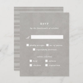 Tarjeta RSVP Nautical Knot ilustrada - Gris