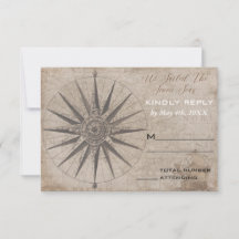 Tarjeta RSVP Nautical Ocean Yacht Wedding