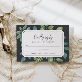 Tarjeta RSVP Nocturna Botanica