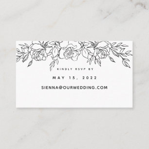 Tarjeta RSVP Online De Boda De Rosas