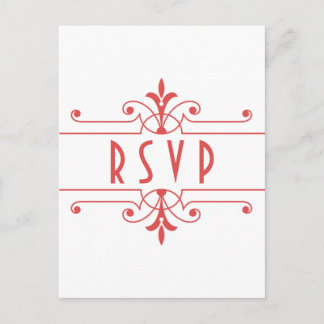 Tarjeta RSVP Ornamental de Fancy v2