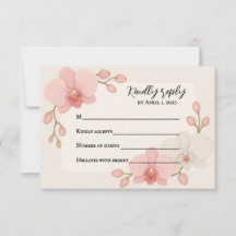 Tarjeta RSVP Orquídea Encantada