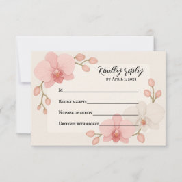 Tarjeta RSVP Orquídea Encantada
