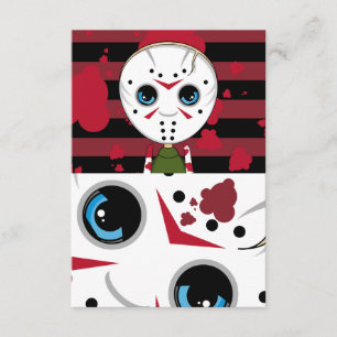 Tarjeta RSVP para asesinos serie LIttle Halloween