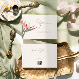 Tarjeta RSVP para aves amadas en paraíso