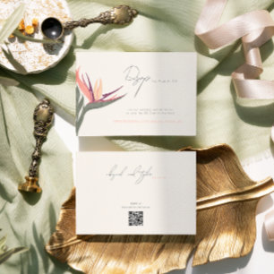 Tarjeta RSVP para aves amadas en paraíso