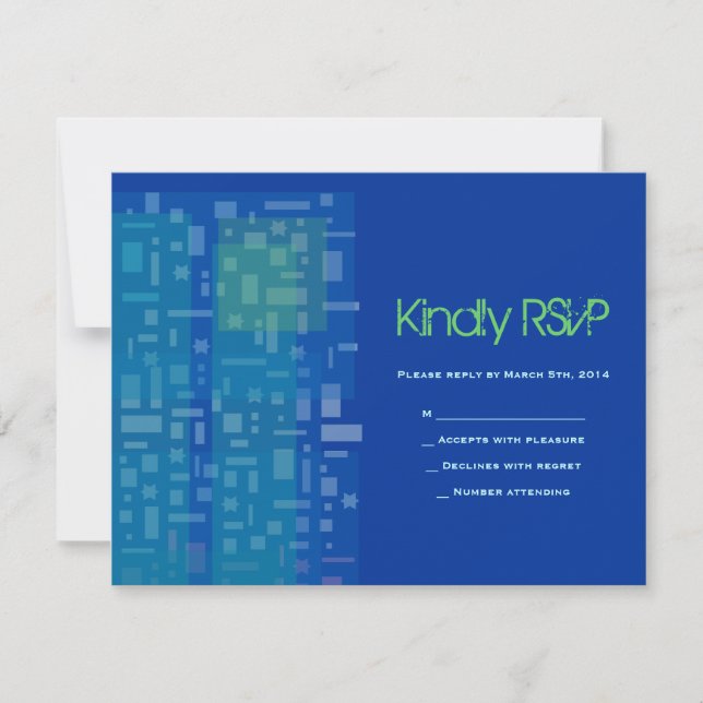Tarjeta RSVP para Bat Mitzvah (Anverso)