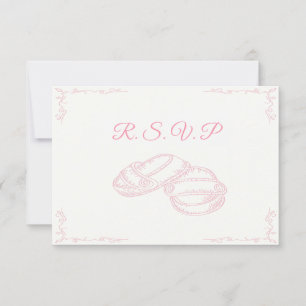 Tarjeta RSVP para bebé de mano dibujada