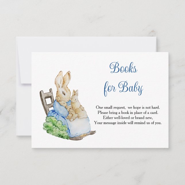 Tarjeta RSVP para bebés de mami de Peter Rabbit (Anverso)