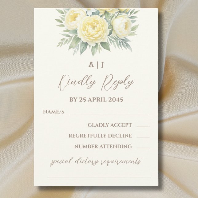 Tarjeta RSVP para boda floral de Rosas de amigos a (Subido por el creador)
