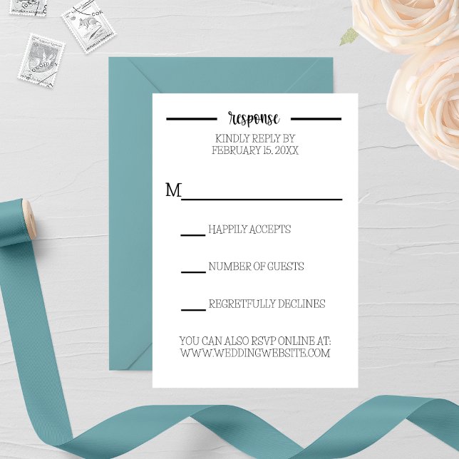 Tarjeta RSVP para bodas de casa de campo (Subido por el creador)