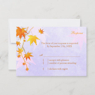 Tarjeta RSVP para bodas de maple Leaf de otoño