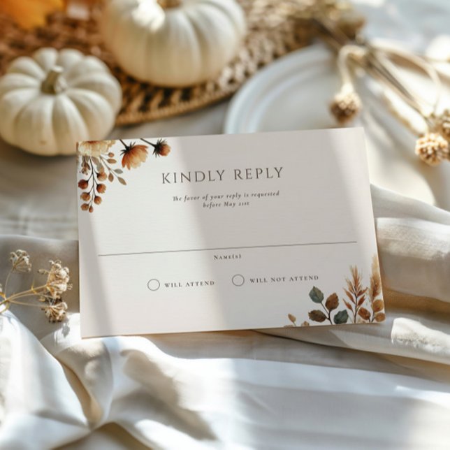 Tarjeta RSVP para bodas en el entorno de Hazelwood (Subido por el creador)