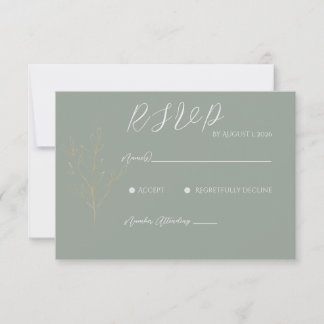 Tarjeta RSVP para bosque romántico