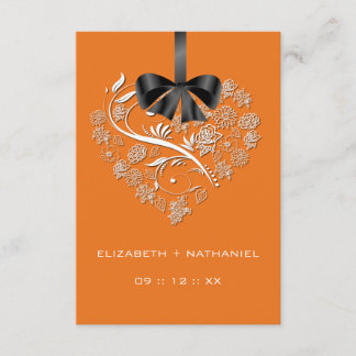 Tarjeta RSVP para corazón sin aliento - calabaza