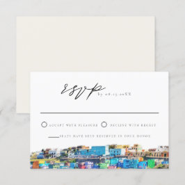 Tarjeta RSVP para edificios de color PUERTO RICO