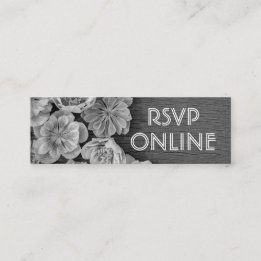 Tarjeta RSVP para Internet de B & W Garden Hellebo