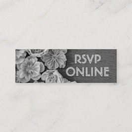 Tarjeta RSVP para Internet de B & W Garden Hellebo