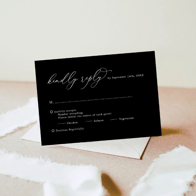 Tarjeta RSVP para la elección de comida de Boda mí (Subido por el creador)
