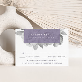 Tarjeta RSVP para la elección de comida floral vin