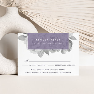 Tarjeta RSVP para la elección de comida floral vin