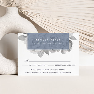 Tarjeta RSVP para la elección de comida floral vin