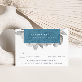 Tarjeta RSVP para la elección de comida floral vin