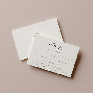 Tarjeta RSVP para la elección de la comida de boda