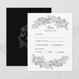 Tarjeta RSVP para la elección de la comida del Roc
