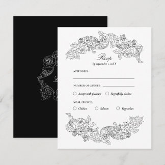 Tarjeta RSVP para la elección de la comida del Roc
