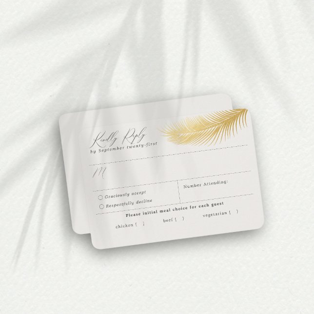 Tarjeta RSVP para la elección de la comida Tropica (Subido por el creador)