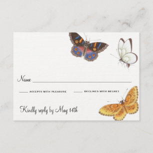 Tarjeta RSVP para mariposa