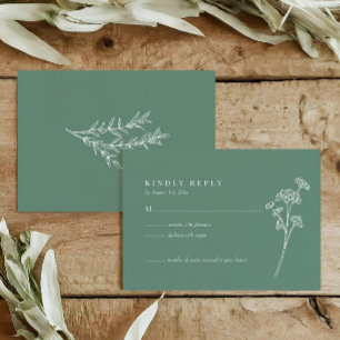 Tarjeta RSVP para Naranjas quemados por flores sil