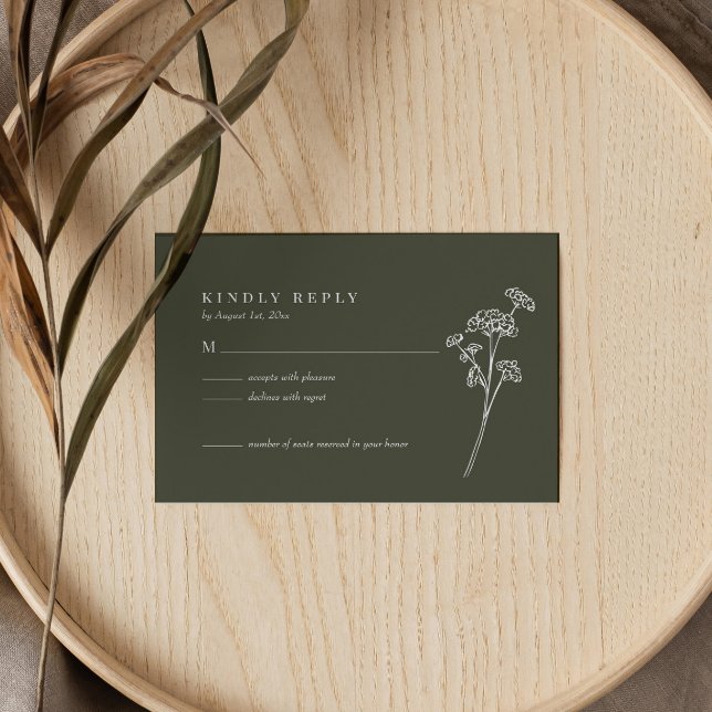 Tarjeta RSVP para Naranjas quemados por flores sil (Subido por el creador)