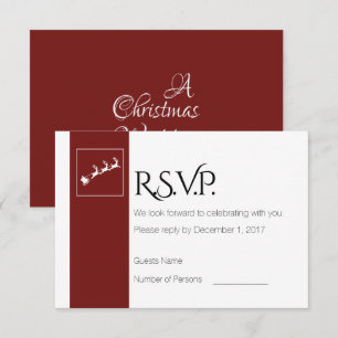 Tarjeta RSVP para Navidades de Santa Claus de Slei