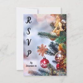 Tarjeta RSVP para Navidades testigos
