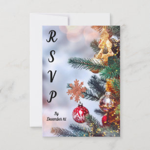 Tarjeta RSVP para Navidades testigos