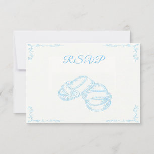 Tarjeta RSVP para niño bebé dibujado a mano