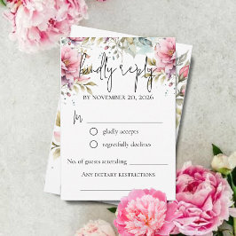 Tarjeta RSVP para parejas románticas casadas