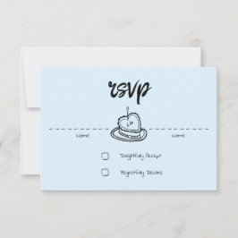 Tarjeta RSVP para Penmanas Pastel Nube Azul