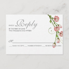 Tarjeta RSVP para Rosas de jardín