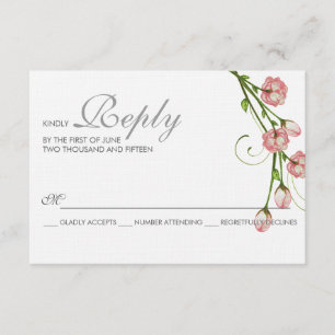 Tarjeta RSVP para Rosas de jardín