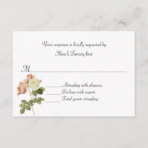 Tarjeta RSVP para Rosas de Moda de cabaña