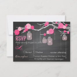 Tarjeta RSVP para Rosas de pizarra