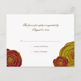 Tarjeta RSVP para Rosas elegantes