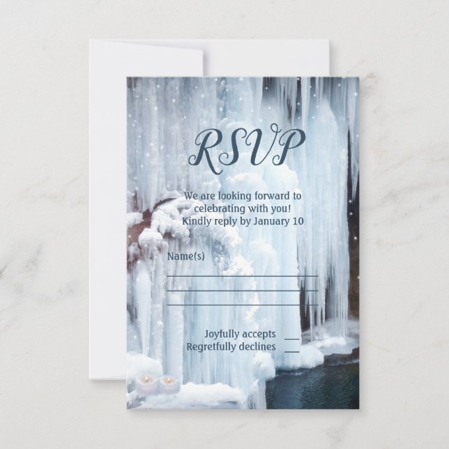 Tarjeta RSVP para velo de invierno de bicicletas (Anverso)