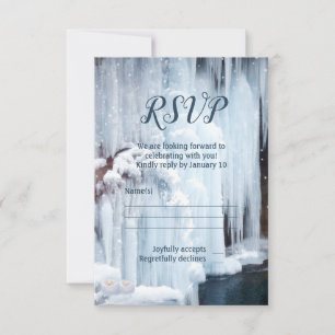 Tarjeta RSVP para velo de invierno de bicicletas