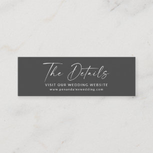Tarjeta RSVP para web de escritura blanca minimali