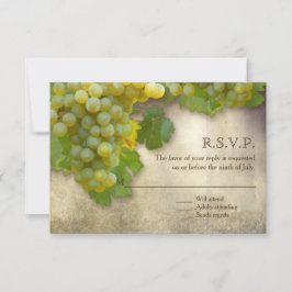Tarjeta RSVP Pequeña Chardonnay Wine Country Art